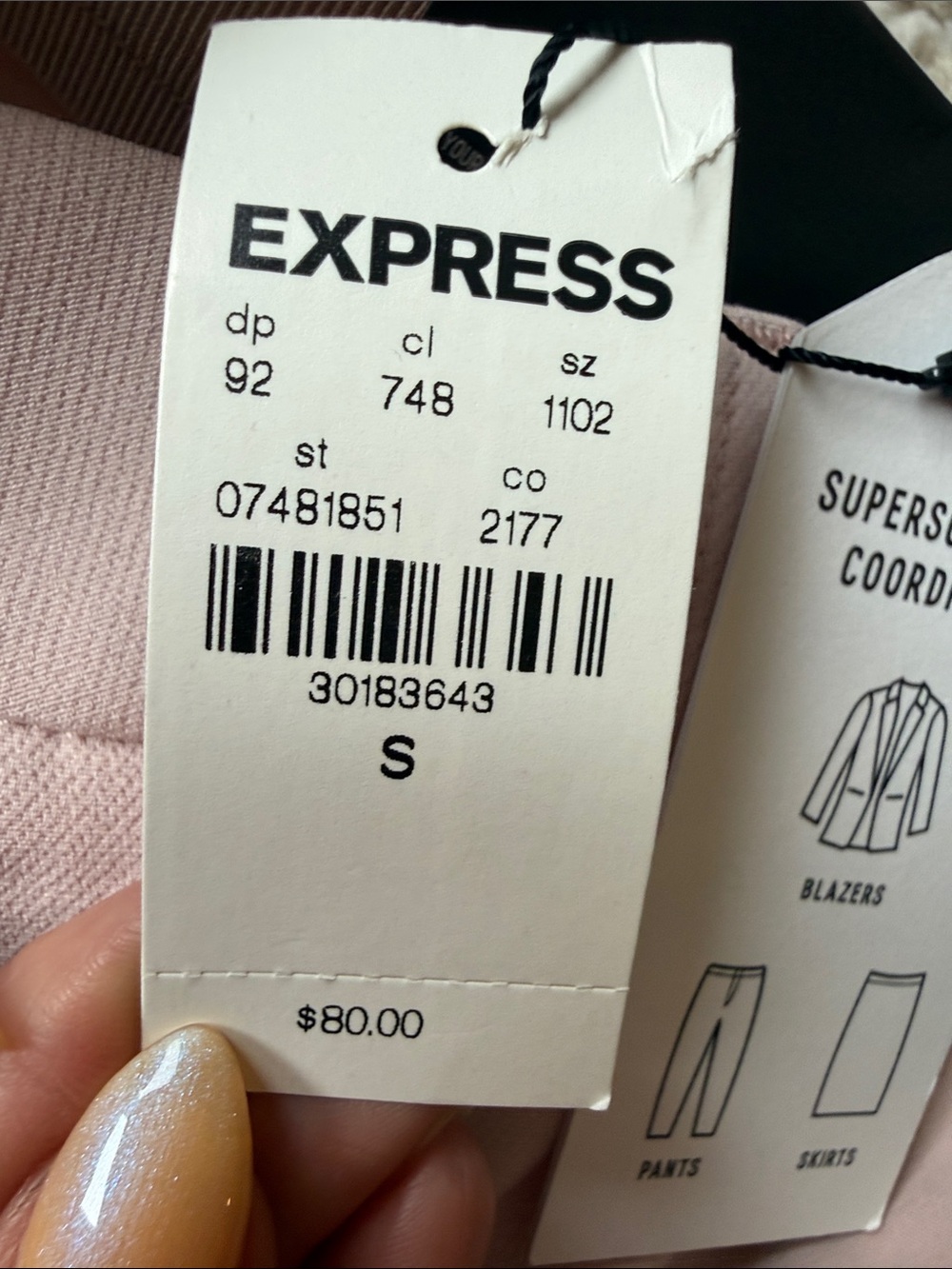 Express Straight Ankle High Rise Dress Pants in Light Pink - Size: Small NWT - Picture 14 of 14